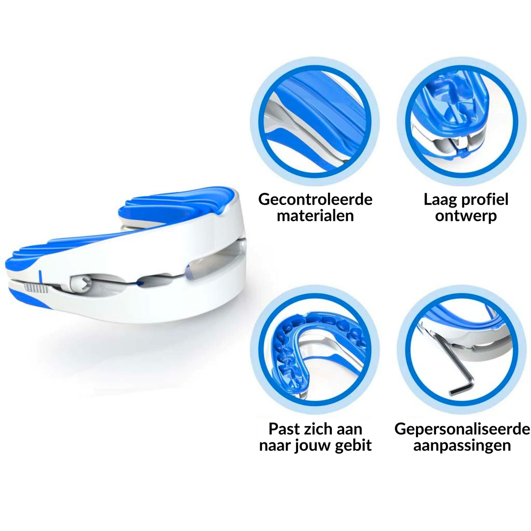 Technologie anti-ronflement pour adultes, assurant une meilleure qualité de sommeil et de respiration.
