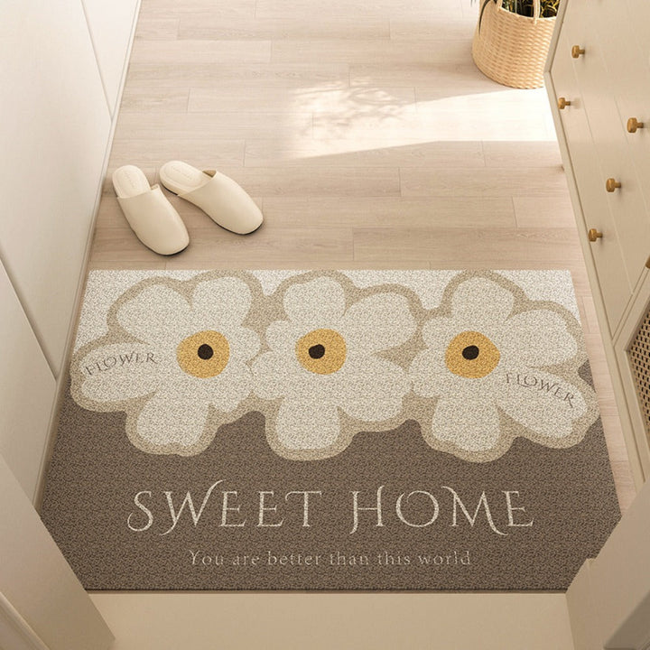 Tapis d'entrée antidérapant et lavable, idéal pour un accueil propre et sécurisé dans votre maison.