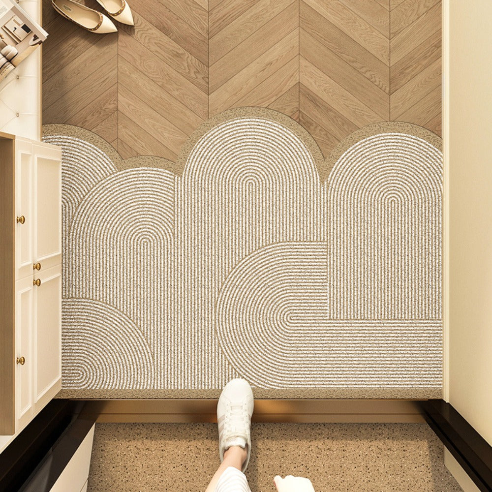 Tapis d'entrée décoratif et résistant, parfait pour une maison accueillante. Lavable et antidérapant.