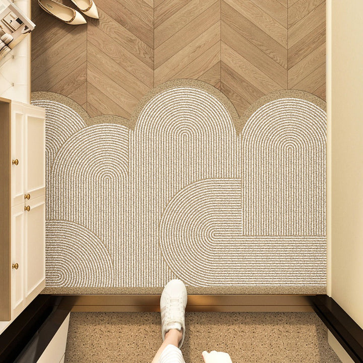 Tapis d'entrée décoratif et résistant, parfait pour une maison accueillante. Lavable et antidérapant.