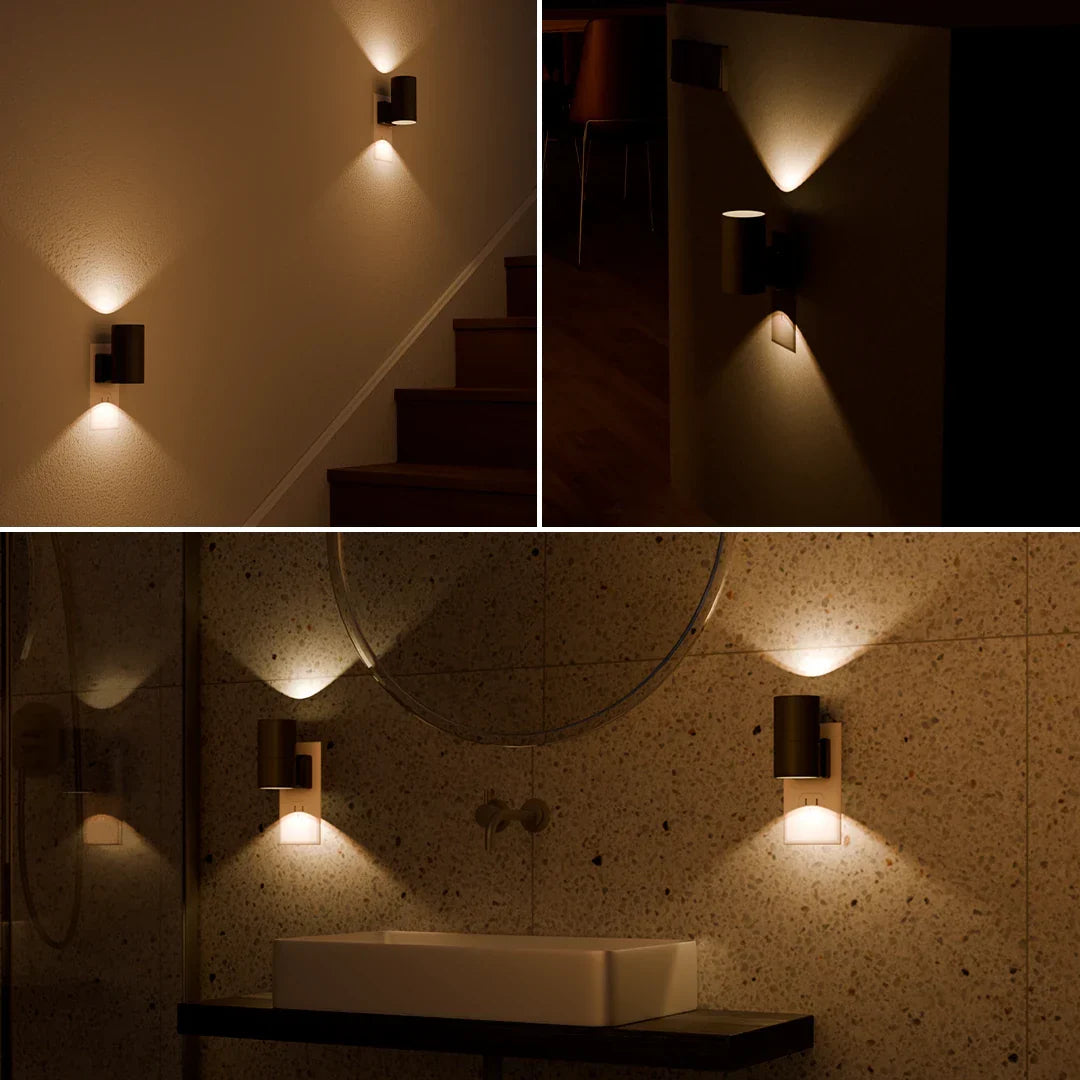 Applique murale Aora design moderne, éclairage LED dimmable puissant et élégant, idéal pour un salon contemporain.