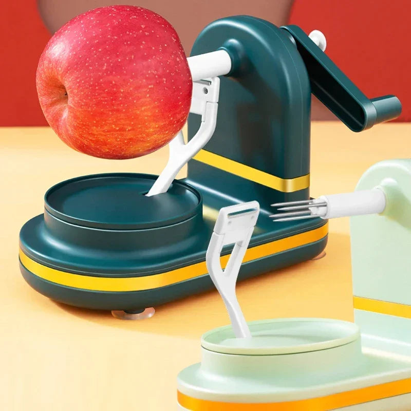 Ustensile de cuisine pratique, cet éplucheur multifonction assure un gain de temps pour fruits.