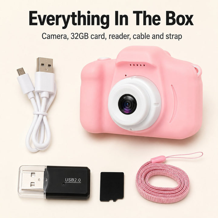 Appareil photo numérique compact pour selfies, vidéos et photos de voyage; un gadget portable réutilisable.