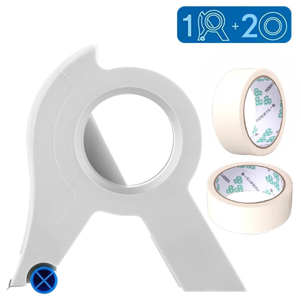 Outil de bricolage pour appliquer facilement le ruban de masquage avant peinture murale, pour un fini professionnel.
