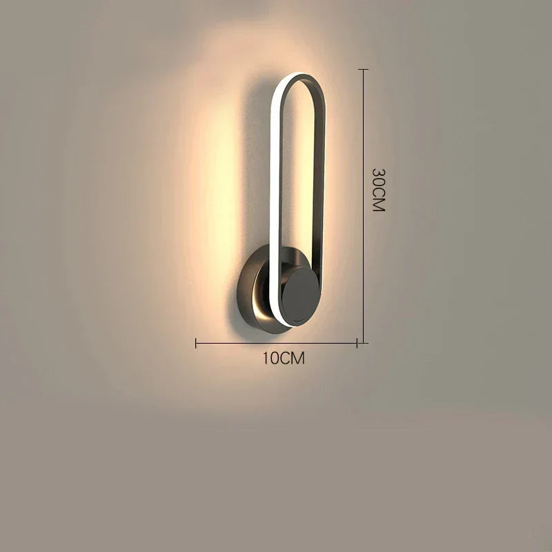 Applique murale LED design moderne orientable 330°, parfait éclairage intérieur chambre, salon, avec lumière ajustable.