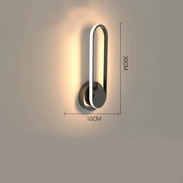Applique murale LED design moderne orientable 330°, parfait éclairage intérieur chambre, salon, avec lumière ajustable.