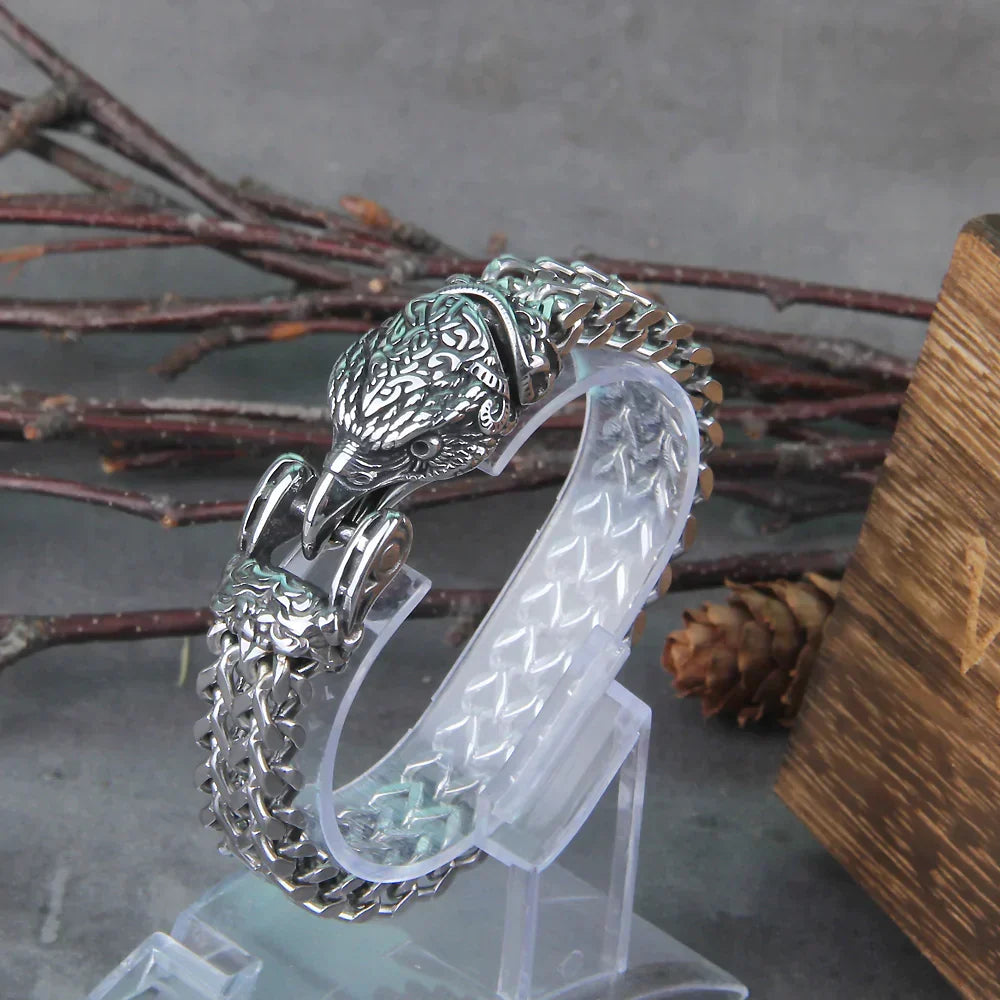 Cadeau bracelet viking homme, argent, force nordique et style mythologique, bijou d'aventure.