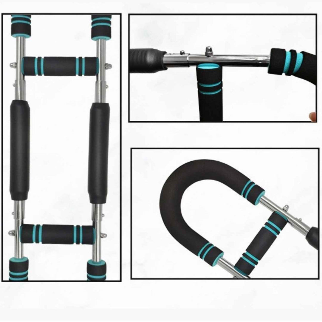 Appareil d'entraînement compact pour bras, poitrine, dos, épaules et abdominaux; fitness facile.