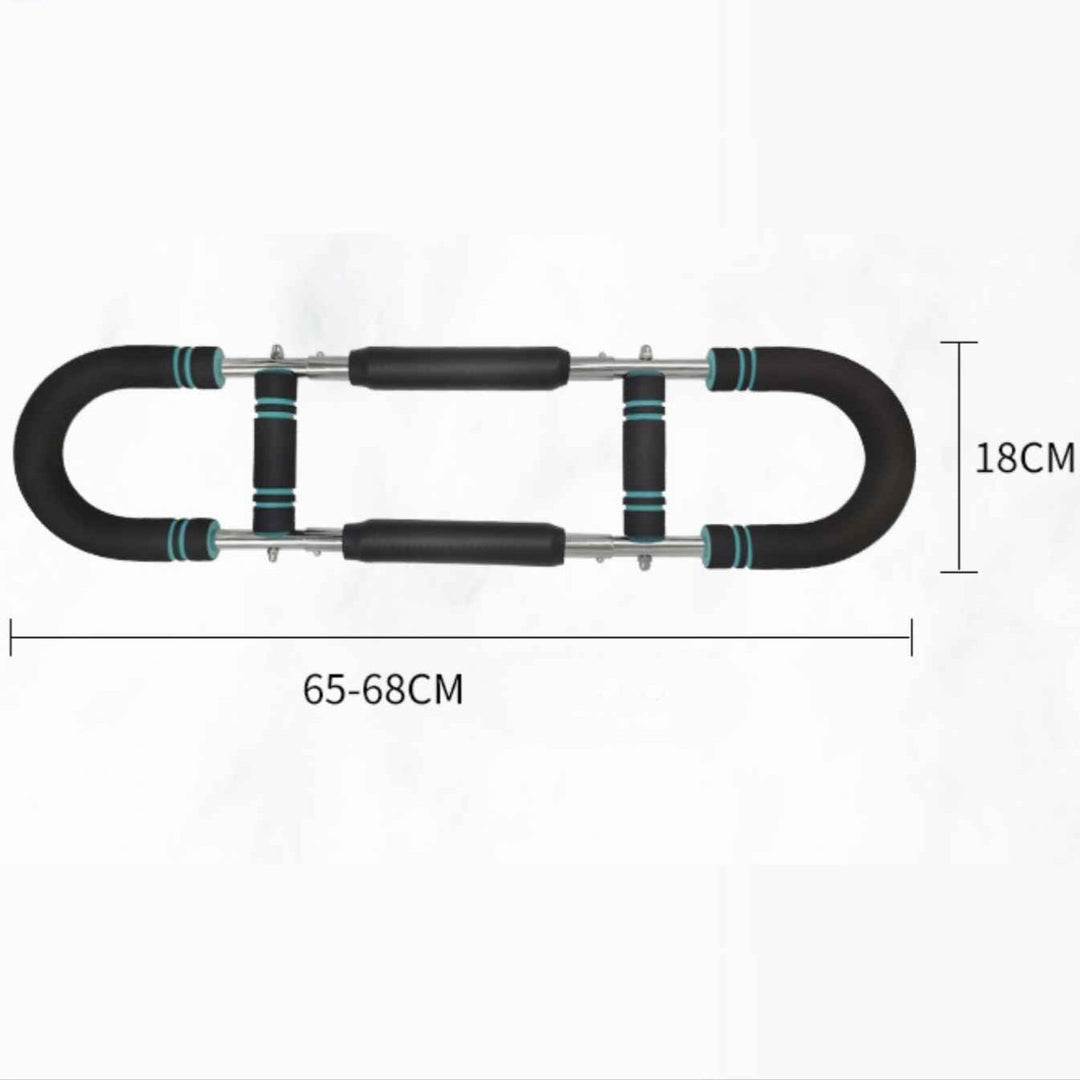 Renforcez vos bras, poitrine, dos et abdominaux avec cet entraîneur fitness compact à domicile.