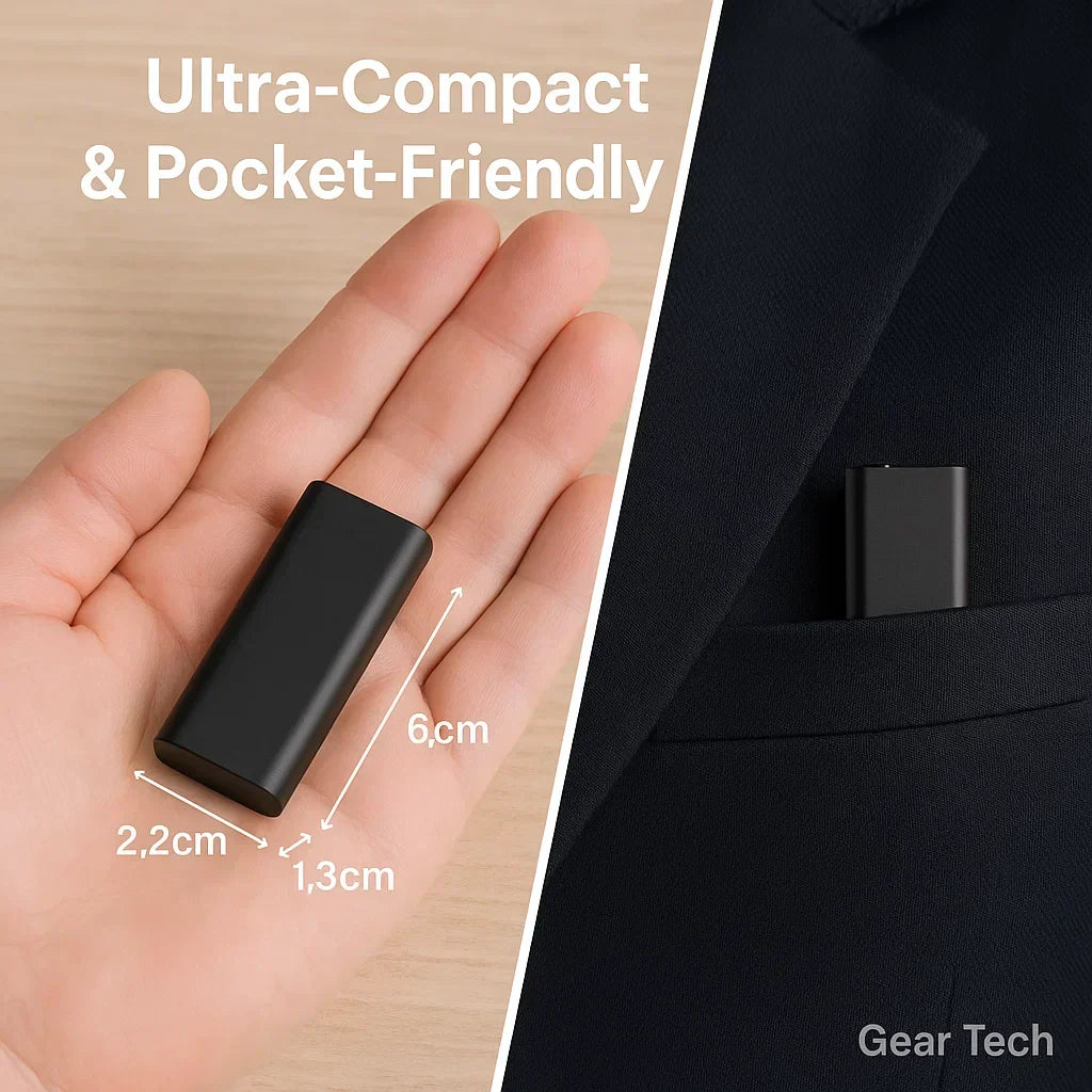 Enregistreur vocal discret pour réunions, interviews; mini, portable, son HD impeccable.