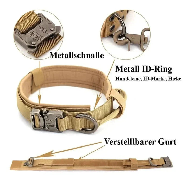 Contrôlez votre chien avec ce harnais tactique robuste et confortable, parfait pour vos aventures.