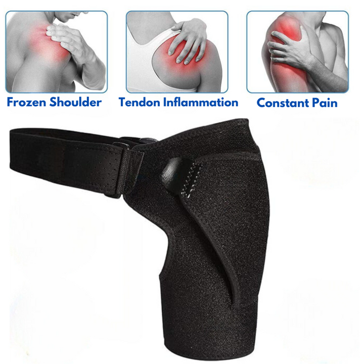 Attelle d'épaule pour sportifs, réglable, aide à la rééducation et au soutien articulaire après blessure.