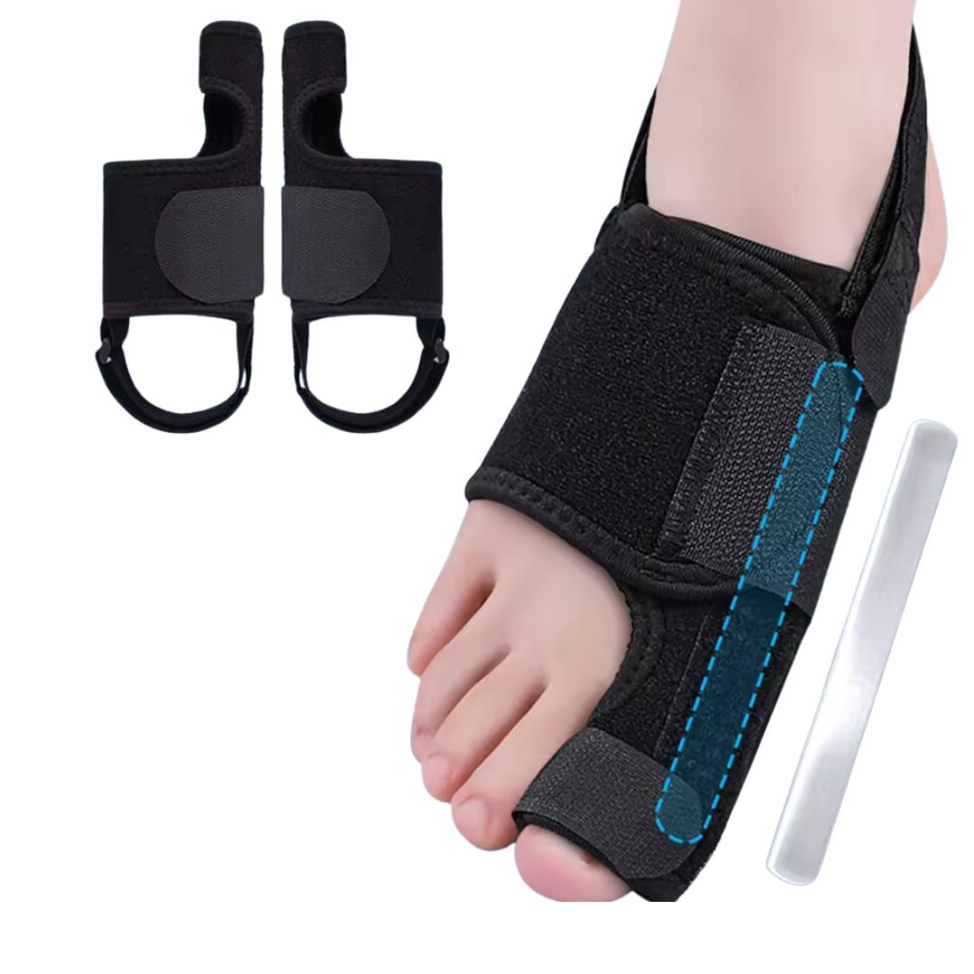 Attelle de nuit Hallux Valgus pour aligner l'orteil, favorisant la santé du pied et un sommeil réparateur et sans douleur.