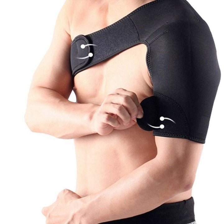Bande épaule de sport en néoprène pour un maintien optimal, prévient les blessures.