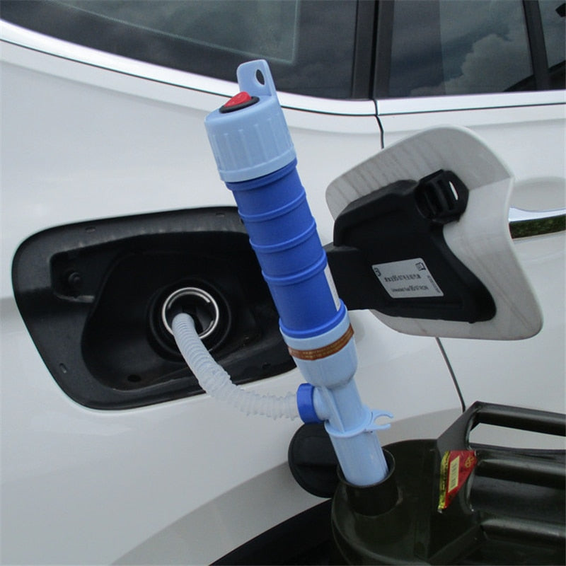 Pompe à liquide électrique pour essence, diesel, eau. Transfert rapide et efficace. Outil essentiel.