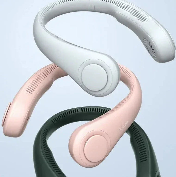 Design moderne et ergonomique pour ce ventilateur portable 360°. Confort et style combinés pour un été au frais.