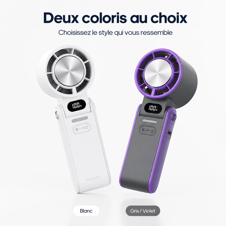 Mini ventilateur USB-C compact et pliable pour une fraîcheur partout : bureau, voyage, extérieur.