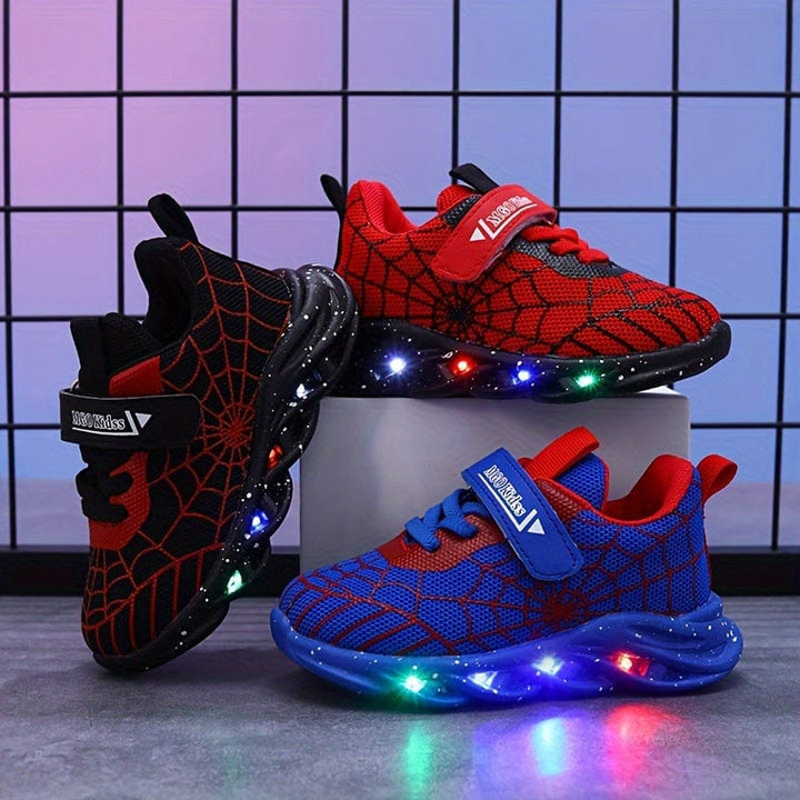 Chaussures sport LED garçon/fille, éclairage coloré, tendance, cadeau parfait pour jeunes actifs.