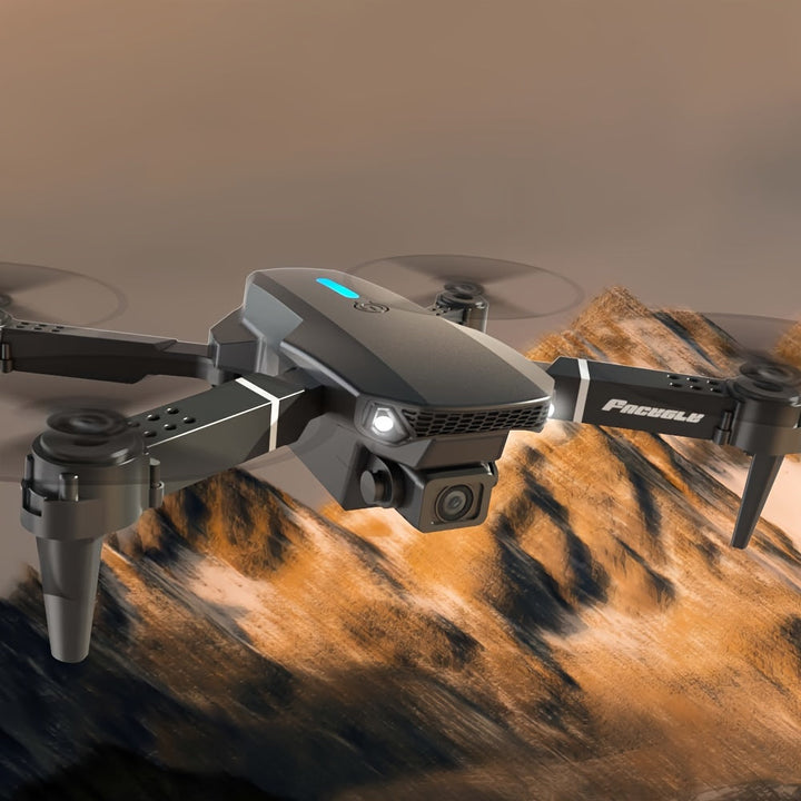 Cadeau idéal: Drone E88 pliable, double caméra pour des heures de vol stable et amusant. Pour tous les âges.