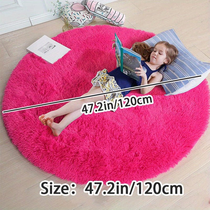 Fluffy Tapis Rond Clouda pour salon, chambre, décoration moderne et cocooning.