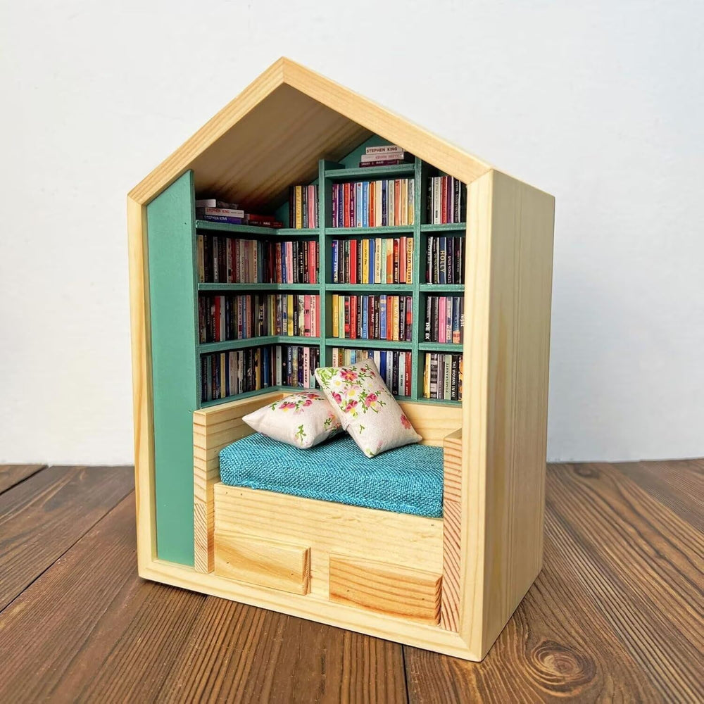 Figurine décorative "Coin de Lecture SerenityNook", ambiance zen et détente, parfaite pour étagère.
