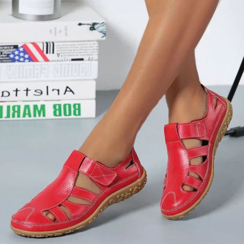 Sandales estivales Jillian pour femmes, bleues, alliant mode, bien-être et performance antidérapante.