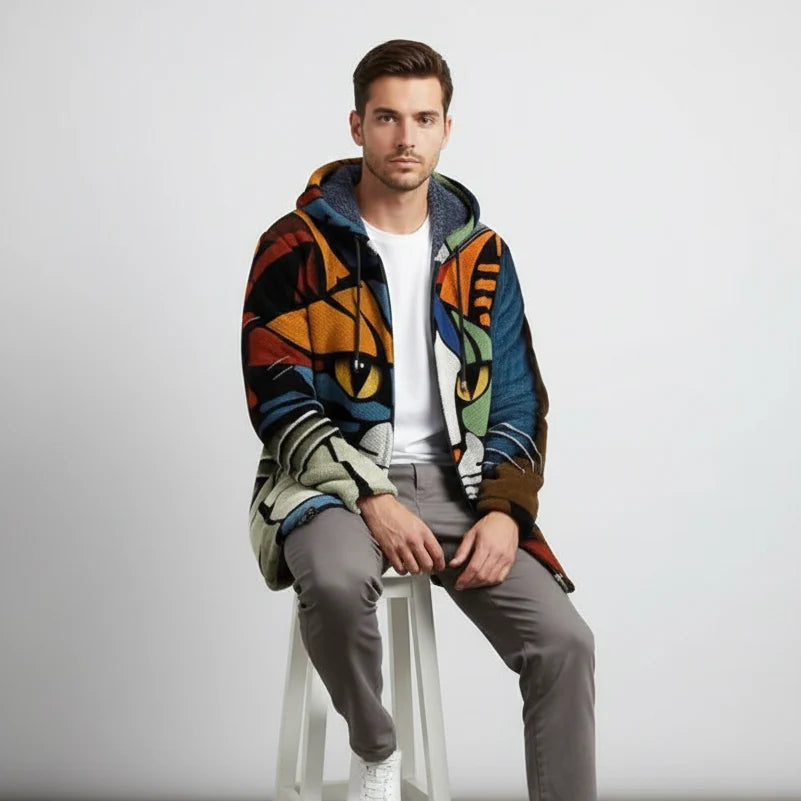 Gilet zippé homme avec capuche, vêtement décontracté anthracite. Parfait pour les journées fraîches d'hiver.