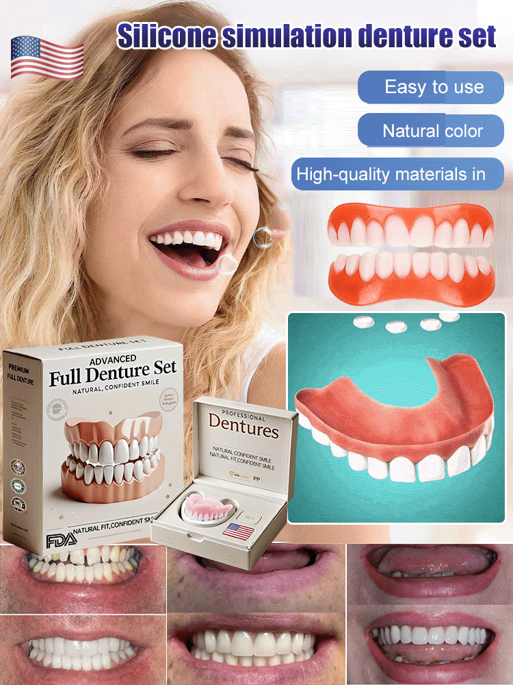Prothèse dentaire pour blanchiment, réutilisable, pour des dents parfaites et un sourire naturel.