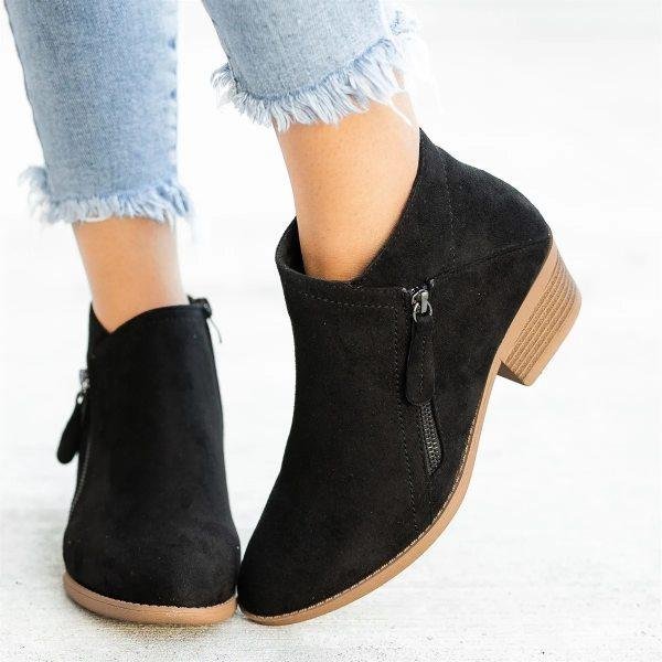 Bottes femme élégantes Odile, chaussures d'hiver à plateau, idéales pour un look moderne et confortable.
