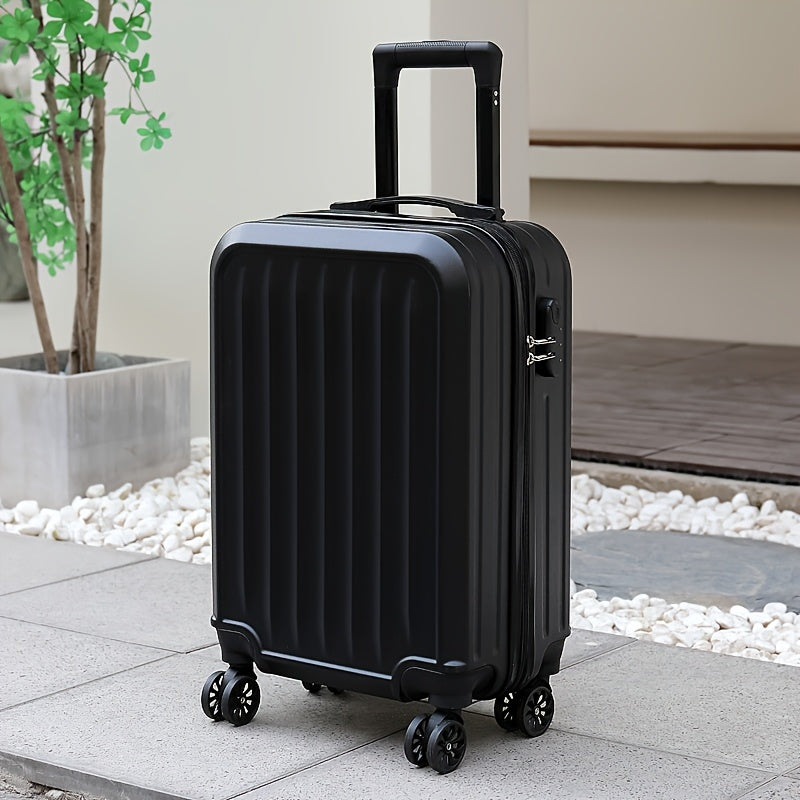 Valise de voyage rigide en ABS durable avec 4 roulettes pivotantes, offrant une protection optimale à vos bagages.