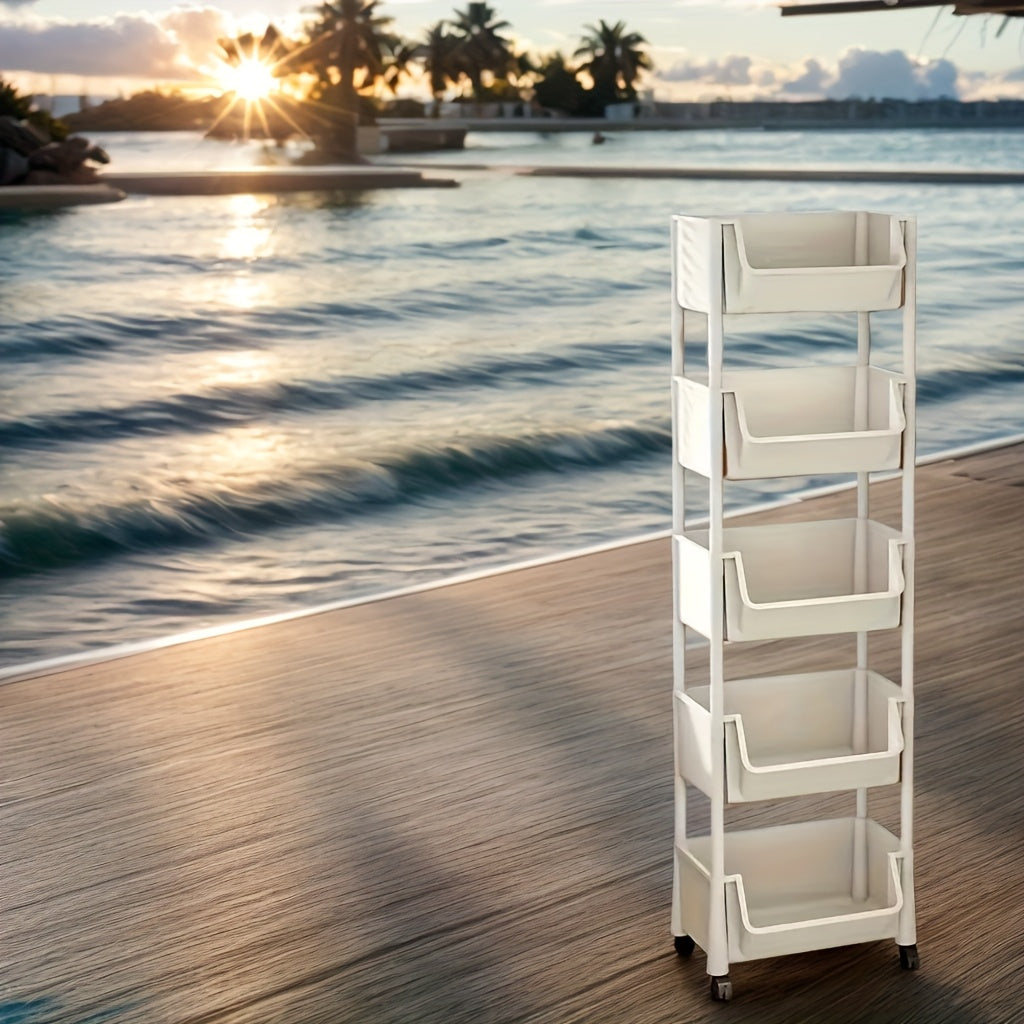 Chariot modulable NobleNest. Étagère mobile polyvalente pour un rangement adaptable dans la maison et le bureau.