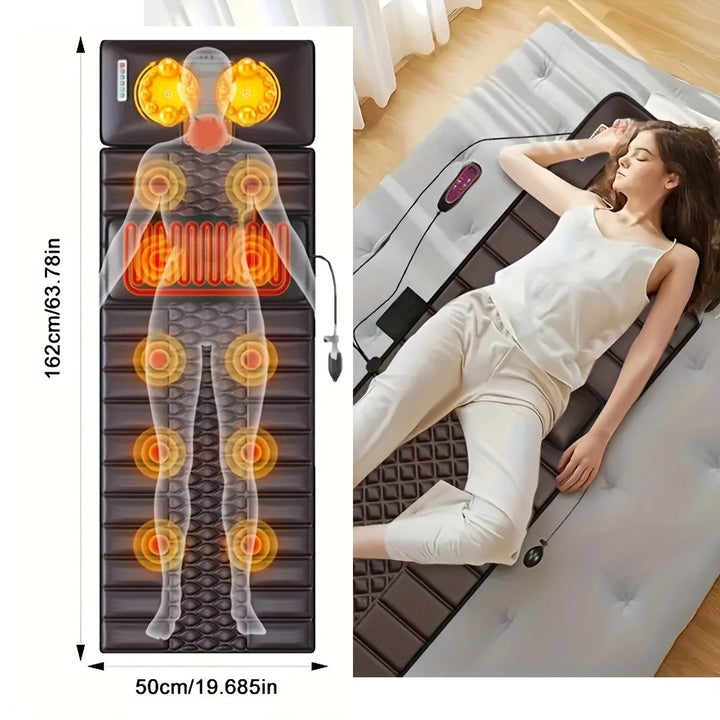 Matelas de massage pliable pour un rangement facile, offrant confort et relaxation à domicile.