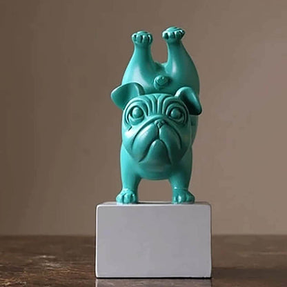 Yoga Bulldog Dekorationsfigur - Unik Heminredning