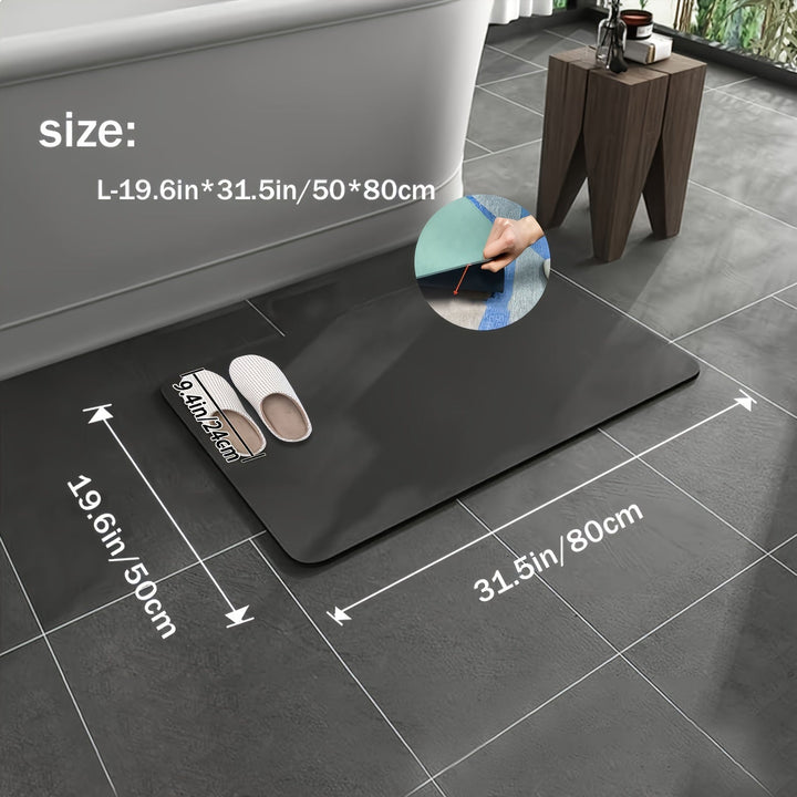 Tapis de bain design pour maison moderne, géométrique, absorbant et antidérapant, touche de luxe salle de bain.