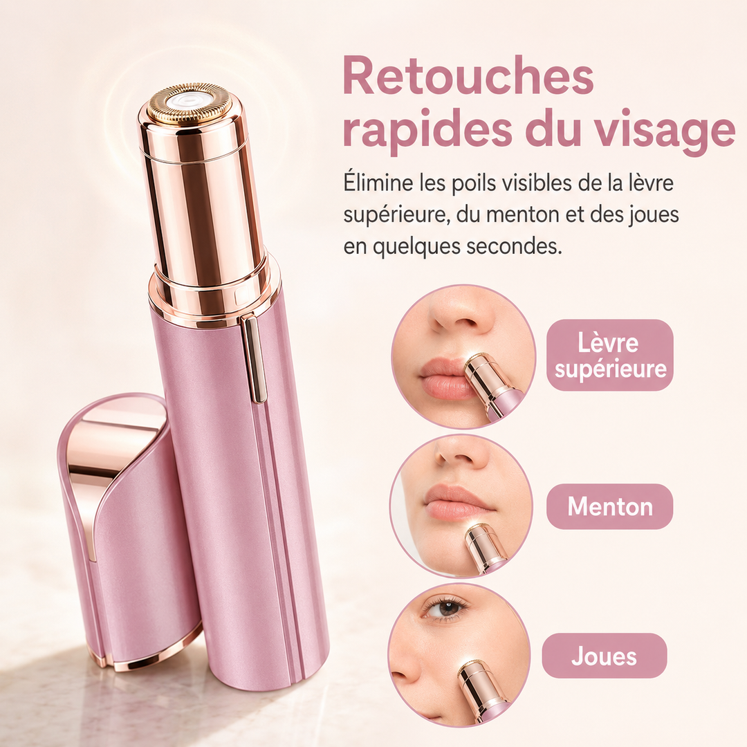 Épilateur facial indolore électrique pour femme. Rechargeable, il assure une épilation douce et précise du visage.
