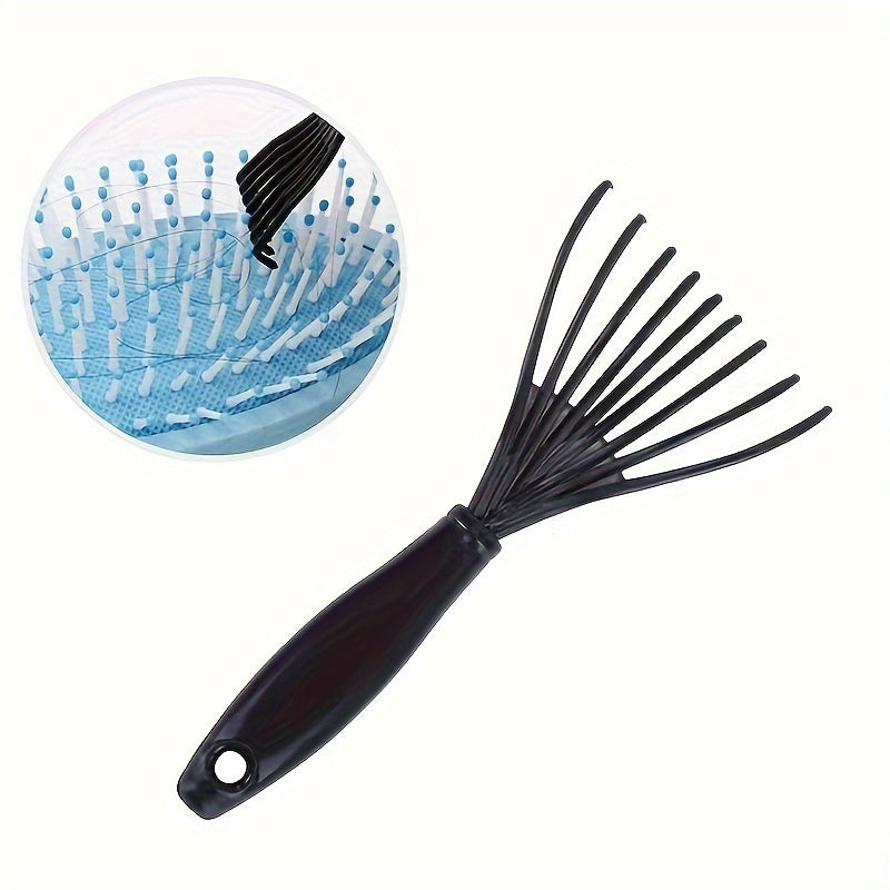 Outil de nettoyage pratique avec griffe noire pour peigne et brosse. Assure l'hygiène de vos accessoires capillaires.