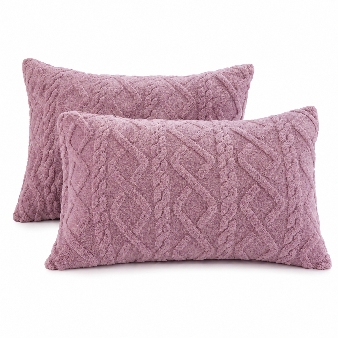 Taies d'oreiller réversibles en microfibre pour lit, confort et style coordonné.