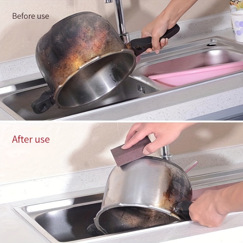 Gros plan éponge PUREBRITE diamant, texture abrasive pour taches tenaces, graisse sur casseroles et ustensiles.