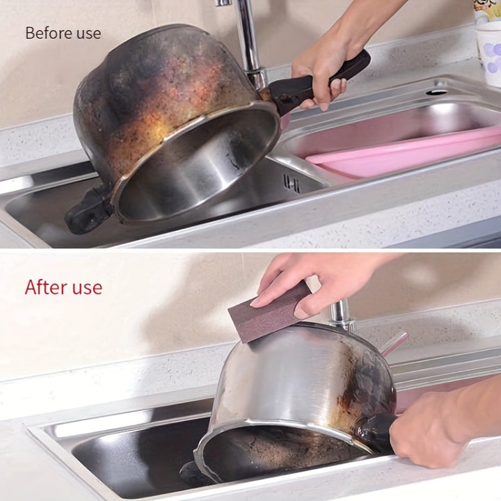 Gros plan éponge PUREBRITE diamant, texture abrasive pour taches tenaces, graisse sur casseroles et ustensiles.