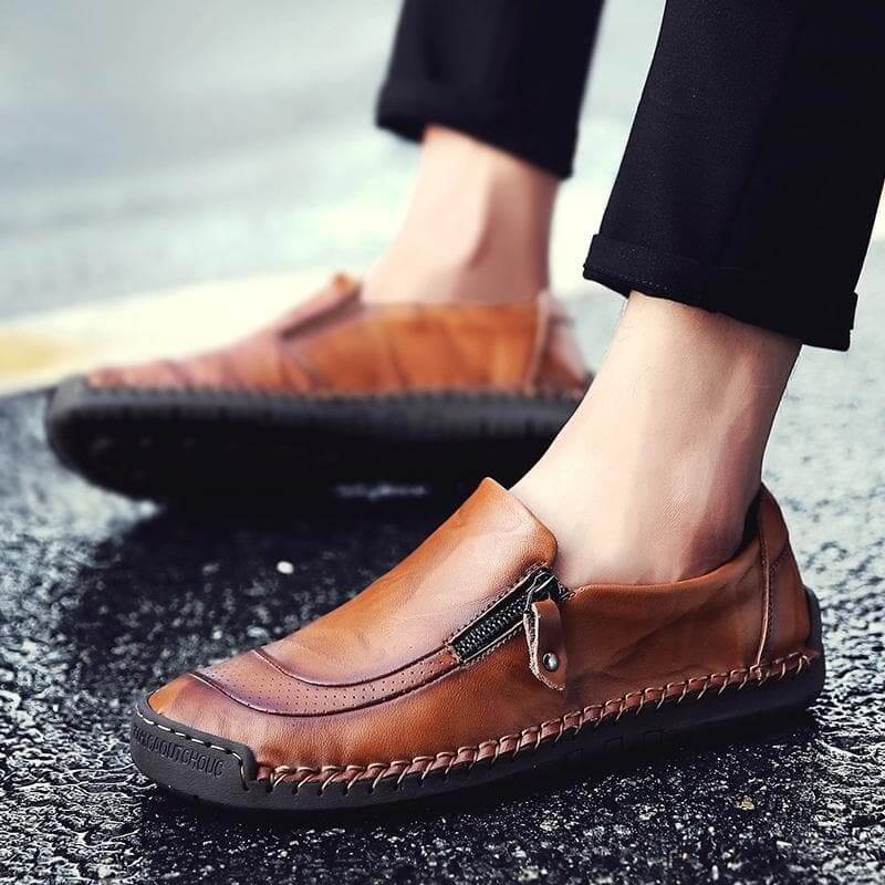 Herr Loafers: Läder, Slip-on, Bekväm