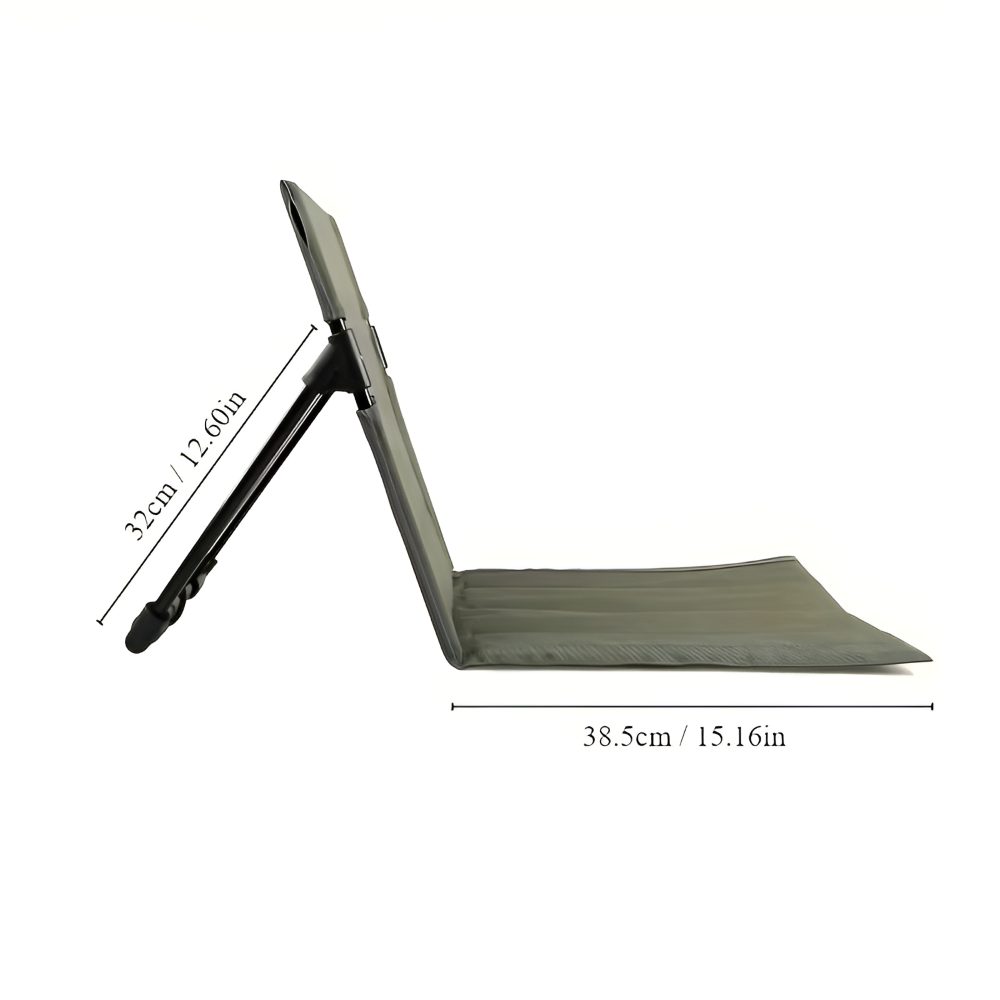 Profitez du confort d'une chaise pliante avec coussin, parfaite pour camping et événements.