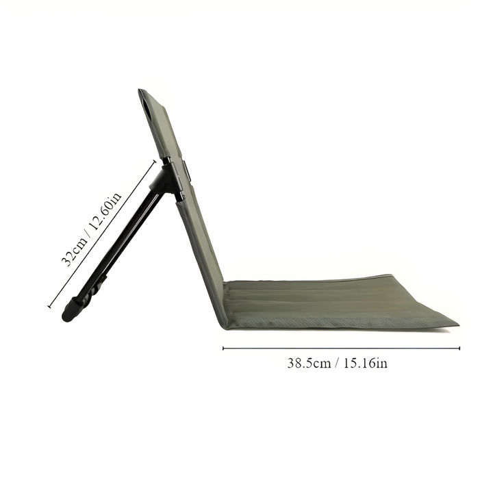 Profitez du confort d'une chaise pliante avec coussin, parfaite pour camping et événements.