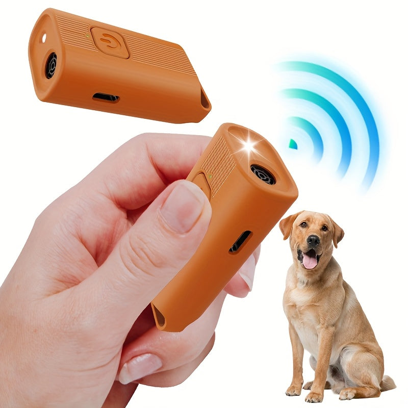 Dispositif SilentGuard pour chiens. Technologie ultrasonique pour un dressage anti-aboiement efficace, portable.