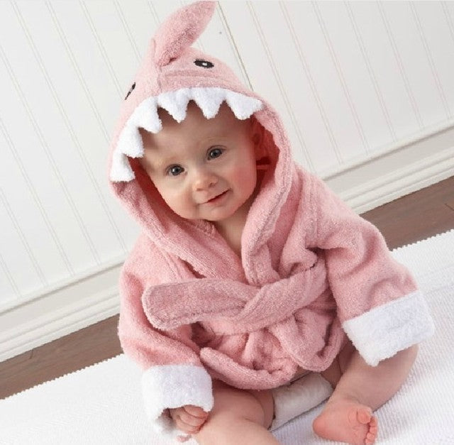 Peignoir de bain bébé fille/garçon en coton ultra-doux, capuche animale. Cadeau parfait.