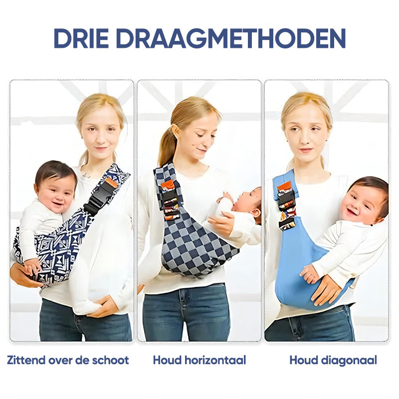 Gros plan sur les bretelles rembourrées du porte-bébé pour le confort des épaules des parents.