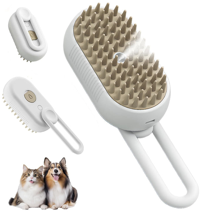 Peigne vapeur pour chat, brosse anti-poils douce. Toilettage efficace pour un pelage sain et sans nœuds.