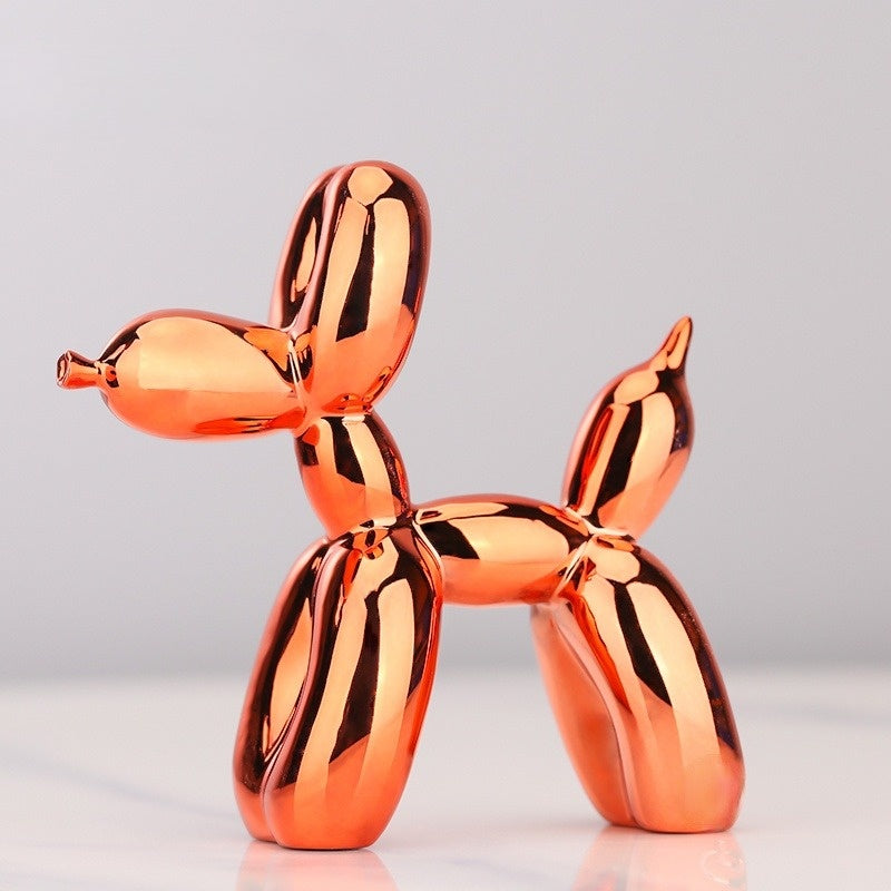 Objet décoratif brillant: sculpture chien ballon moderne et élégante, cadeau original.