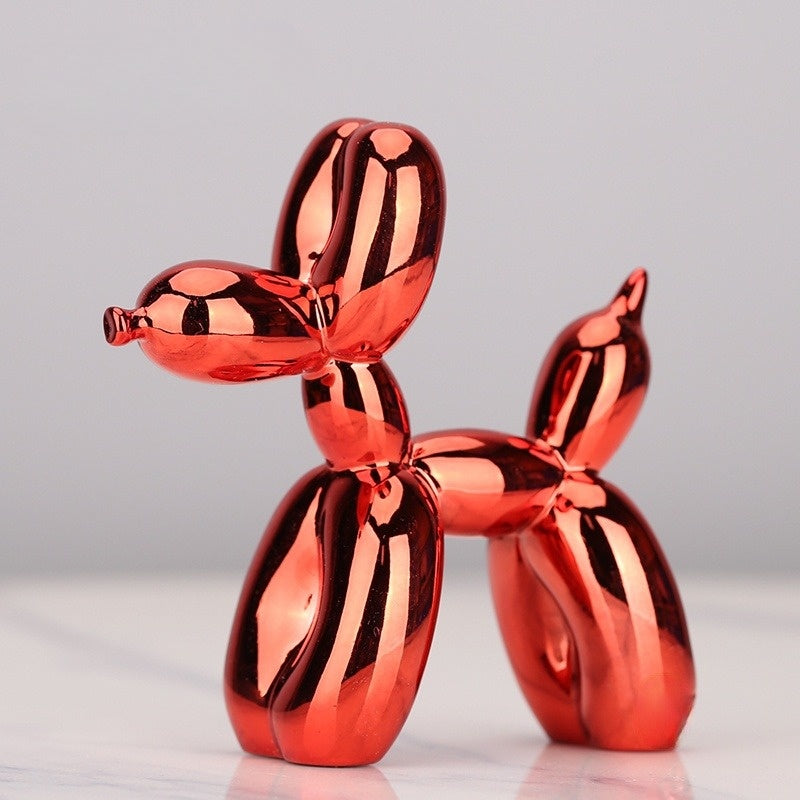 Décoration maison: chien ballon brillant, sculpture contemporaine unique pour intérieur.