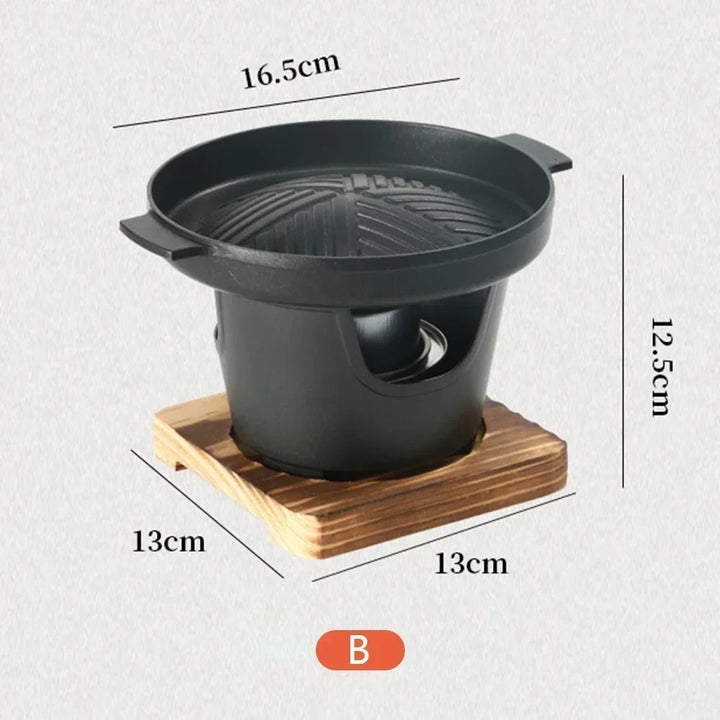 Barbecue de table japonais compact et portable, parfait pour grillades intérieures ou extérieures rapides.