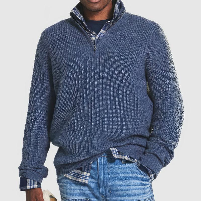 Pull chaud homme élégant pour l'hiver et l'automne, coupe décontractée chic. Vêtements homme.